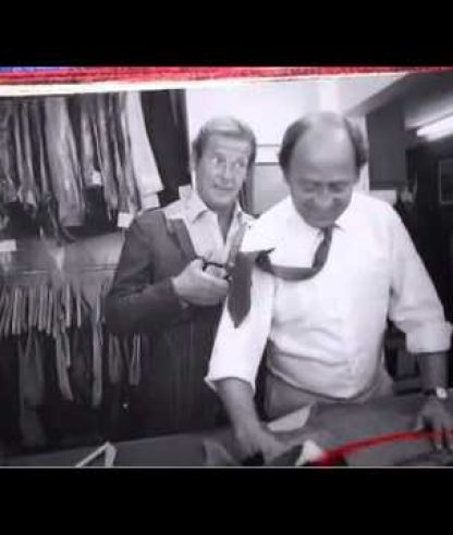 Roger Moore & Michael Caine on James Bond Suits